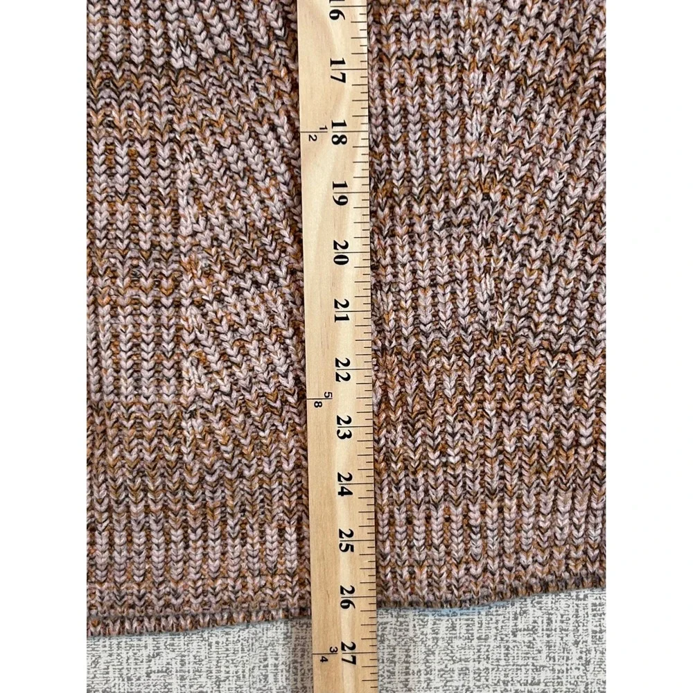 J. JILL Rib-Textured Marled Sweater Vest Pumpkin Spice Multi Womens •S• Layering